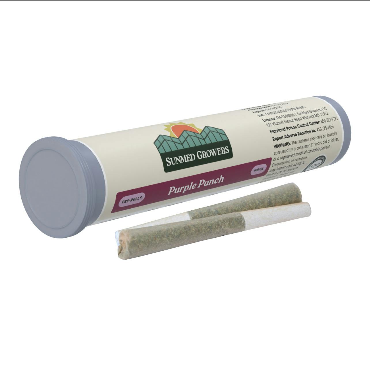 SunMed | Pre Rolls | Purple Punch | 2 x