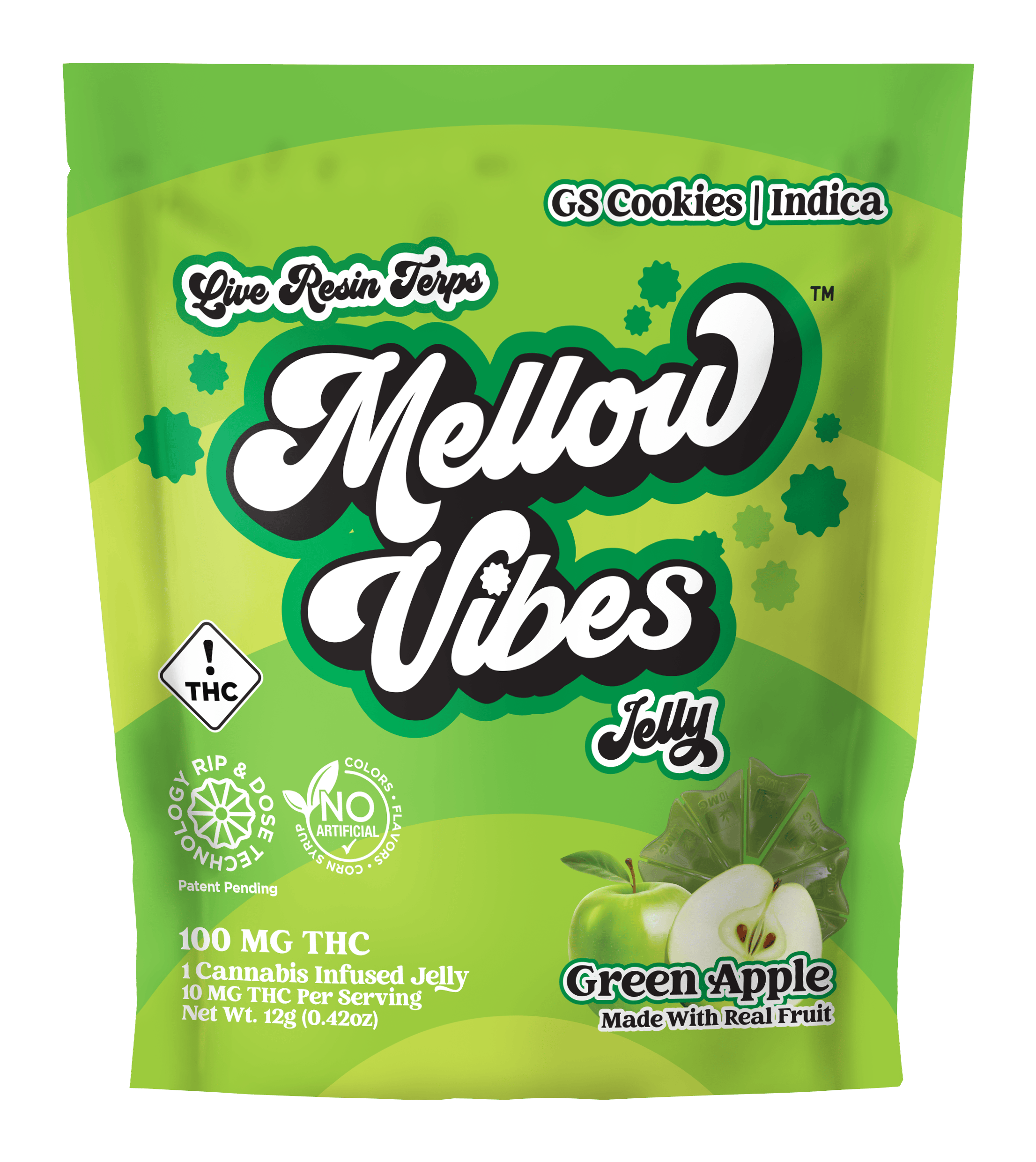 MELLOW VIBES GREEN APPLE JELLY 100MG