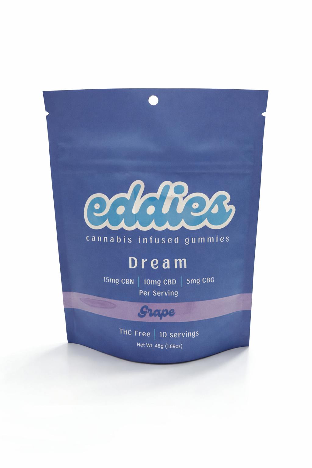EDDIES NON-THC 'DREAM' - GRAPE 10PK 50MG CBG/100MG CBD/150MG CBN