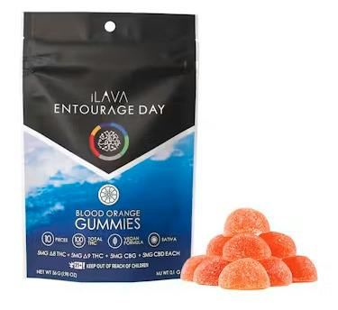 iLAVA ENTOURAGE BLOOD ORANGE 1:1:1:1 (50MG D8THC/50MG D9THC/ 50MG CBG/ 50MG CBD) GUMMIES