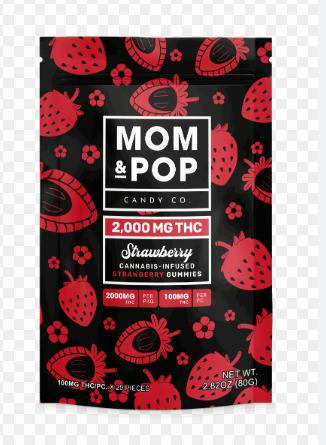 MOM & POP STRAWBERRY GUMMIES 2000MG (20 X 100MG)