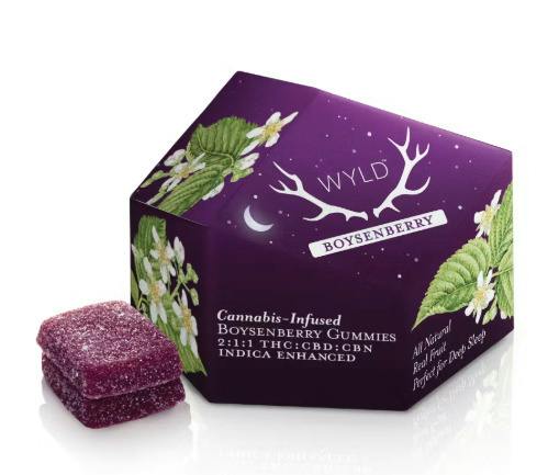 WYLD 1:1:1 BOYSENBERRY GUMMIES (100MG THC/100MG CBD/100MG CBN)