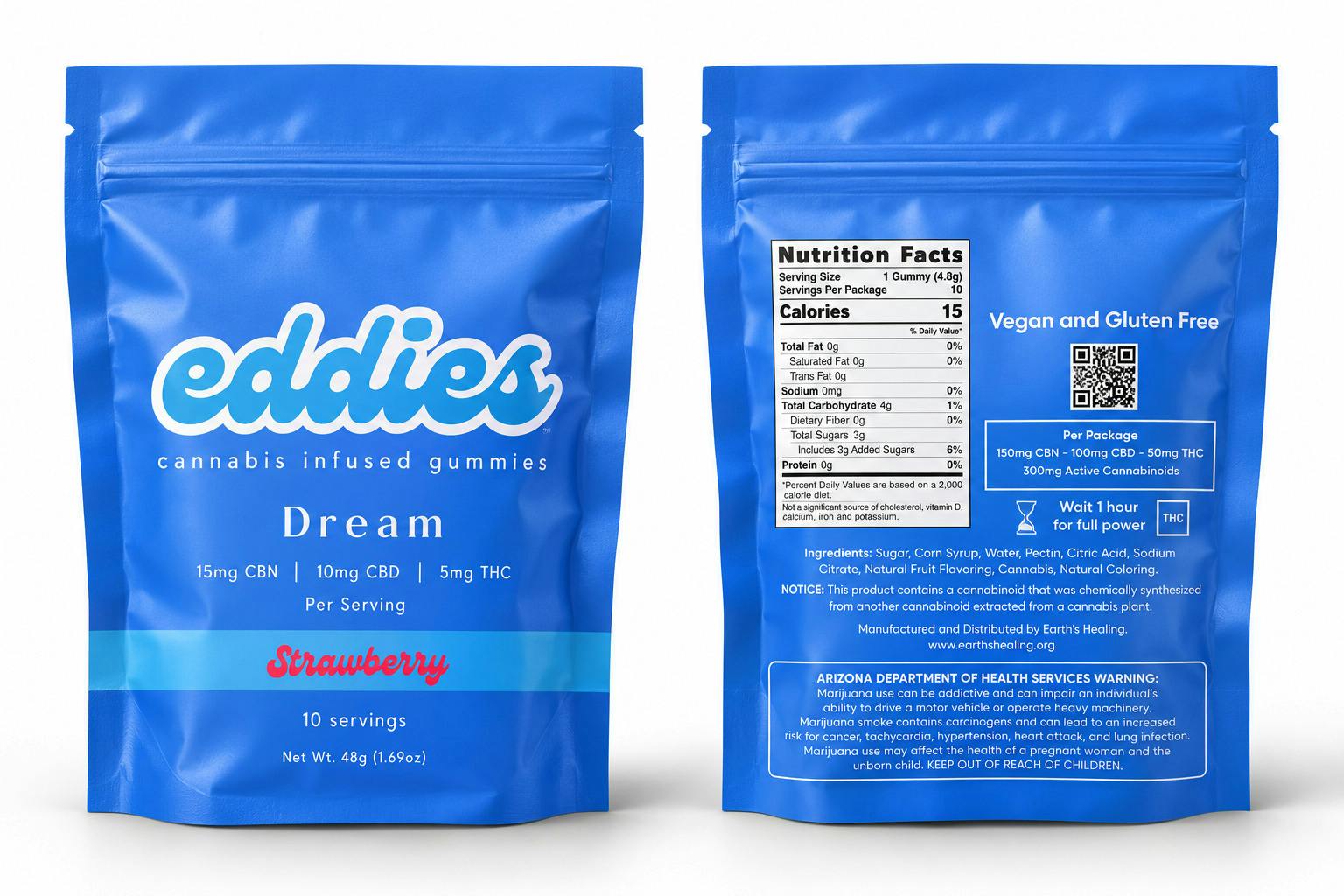 EDDIES 'DREAM' - STRAWBERRY 10PK 50MG THC/100MG CBD/150MG CBN