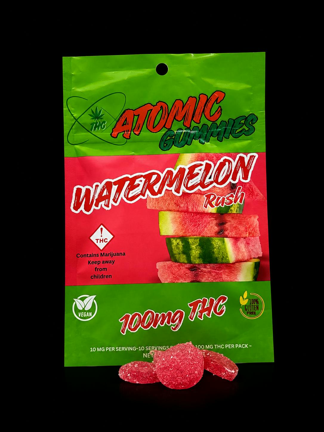 Atomic | Watermelon Rush | 100mg Gummies