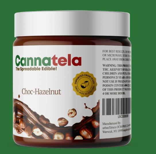 Cannatela's Hazelnut Cocoa Spread | THC:CBD:CBG | 100mg
