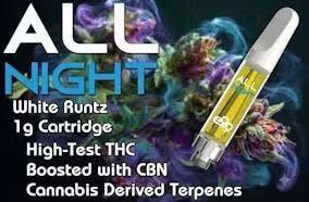 E29 Labs | All Night | White Runtz | Indica | Cartridge | 1G at Easy Jay's Cannabis