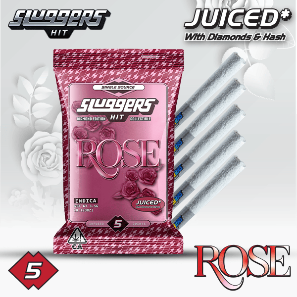 Sluggers | Infused Preroll 5 Pack | Juiced | Rose | Indica | 3.5g