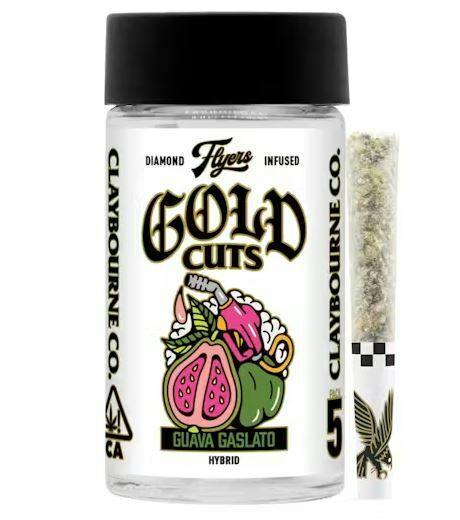 Claybourne | Guava Gaslato | Hybrid | Gold Cuts Diamond Infused Flyers 5pk | 2.5g
