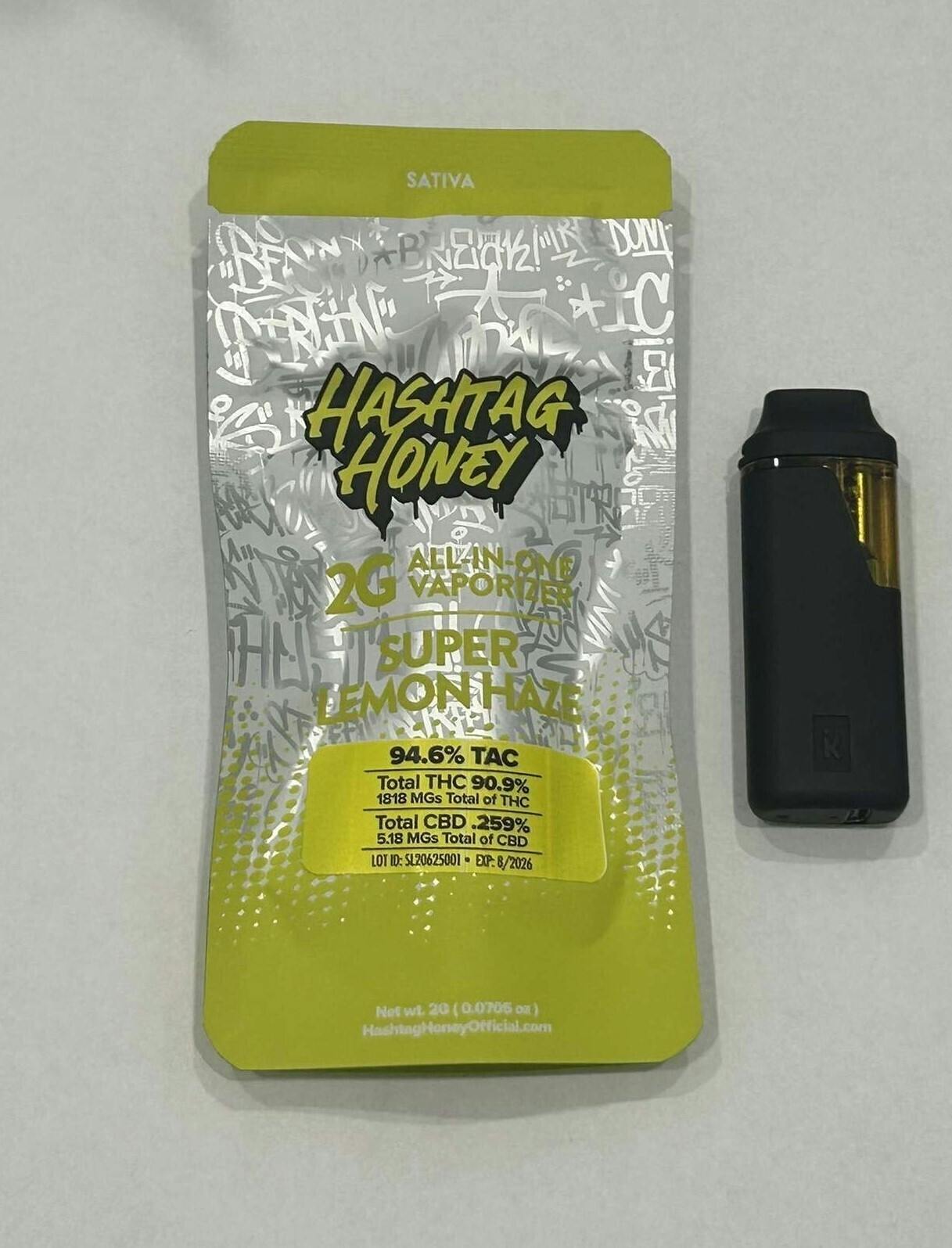 Hashtag Honey 2g AIO - Super Lemon Haze