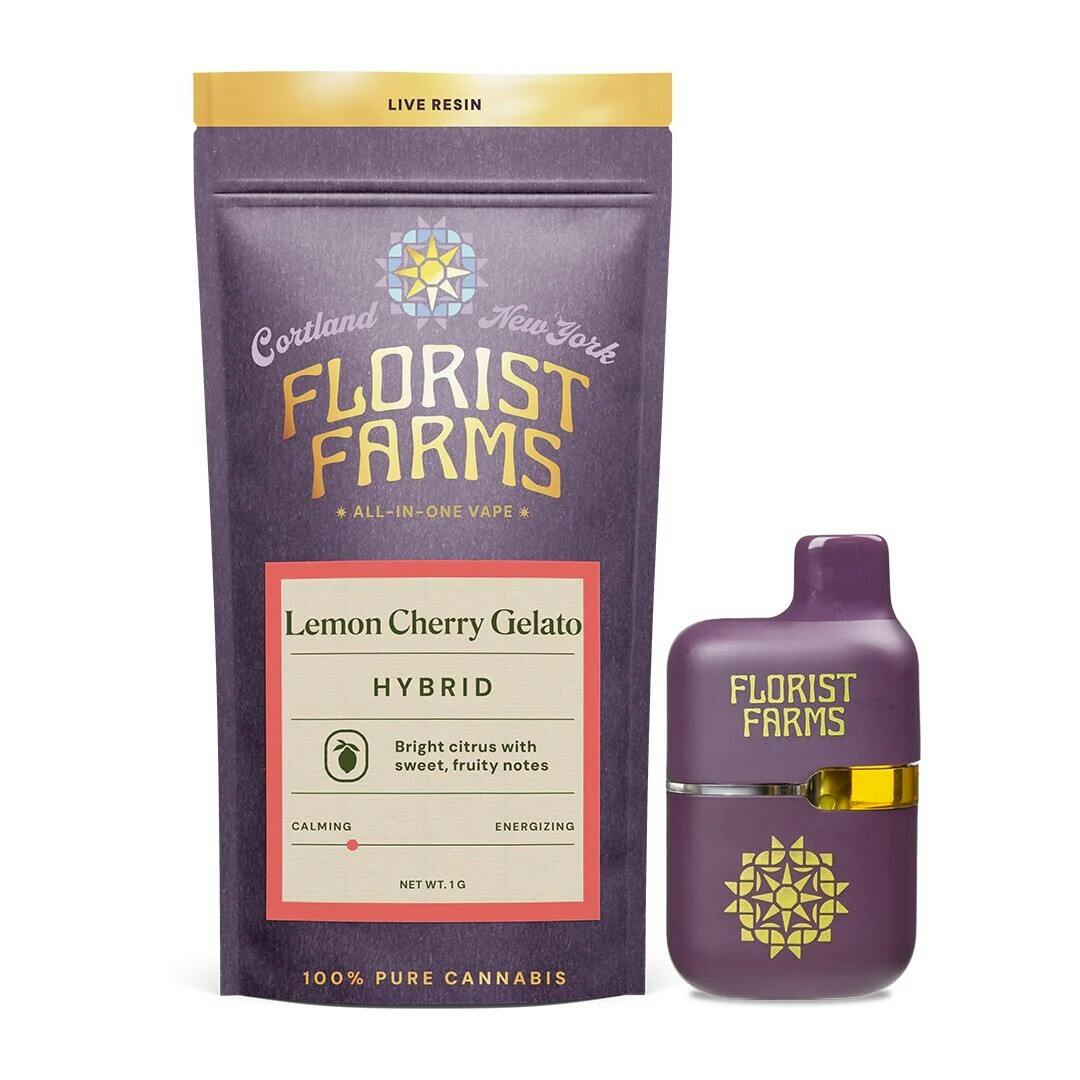 Florist Farms Live Resin AIO 1g - Lemon Cherry Gelato