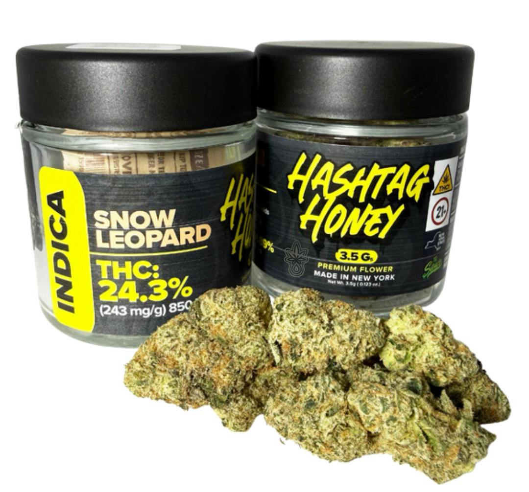Hashtag Honey 3.5g Glass Jar - Snow Leopard