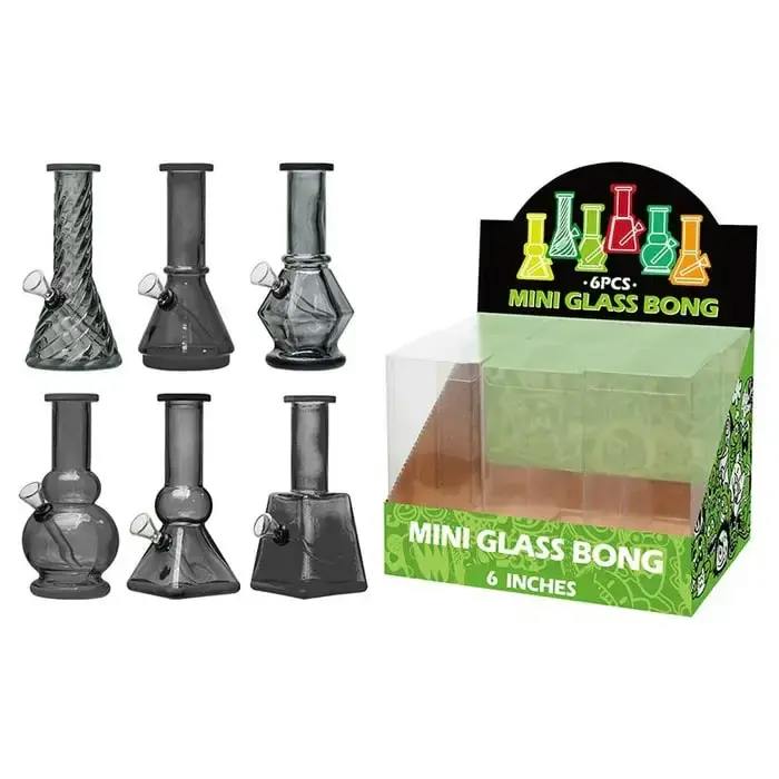Variety Shaped 6" Glass Bong