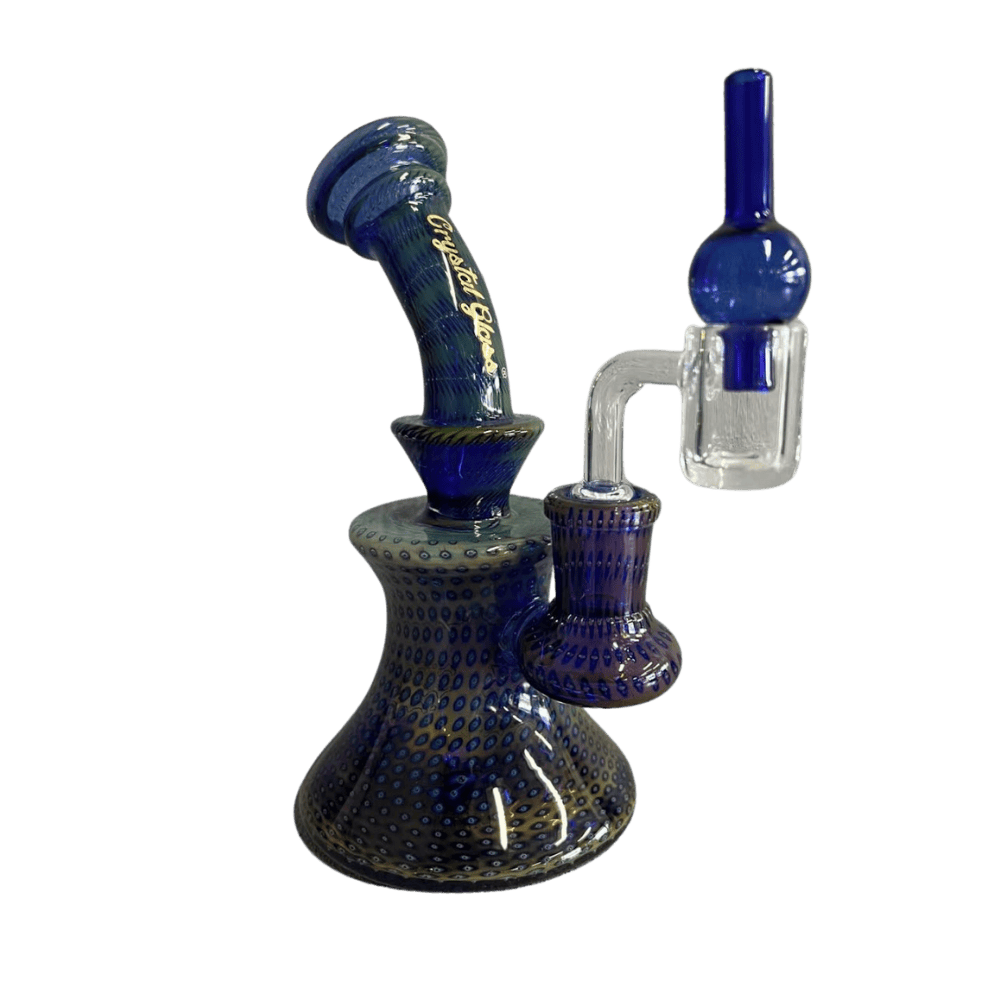 rig 7" dab Crystal Glass w/bubble cap, $80 assorted colors