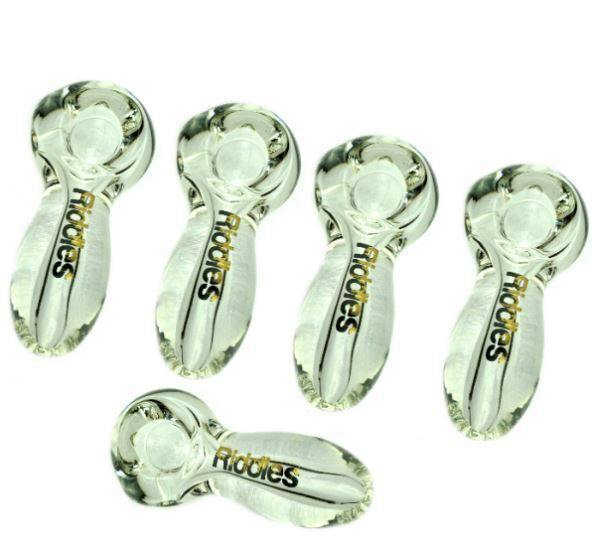 pipe Riddles small $22, clear w/logo