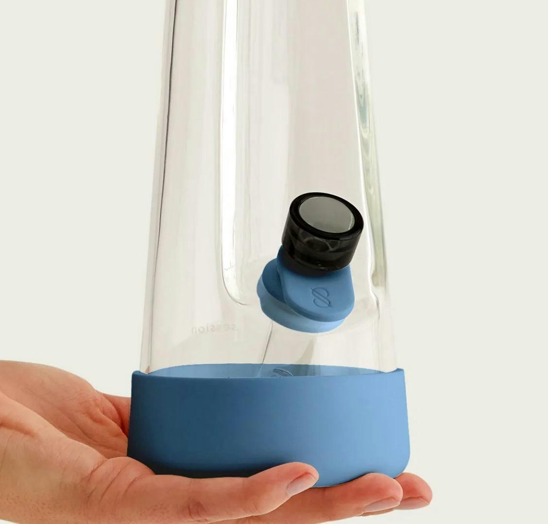 silicone/bong Indigo (light blue) accessory for Session Goods bong