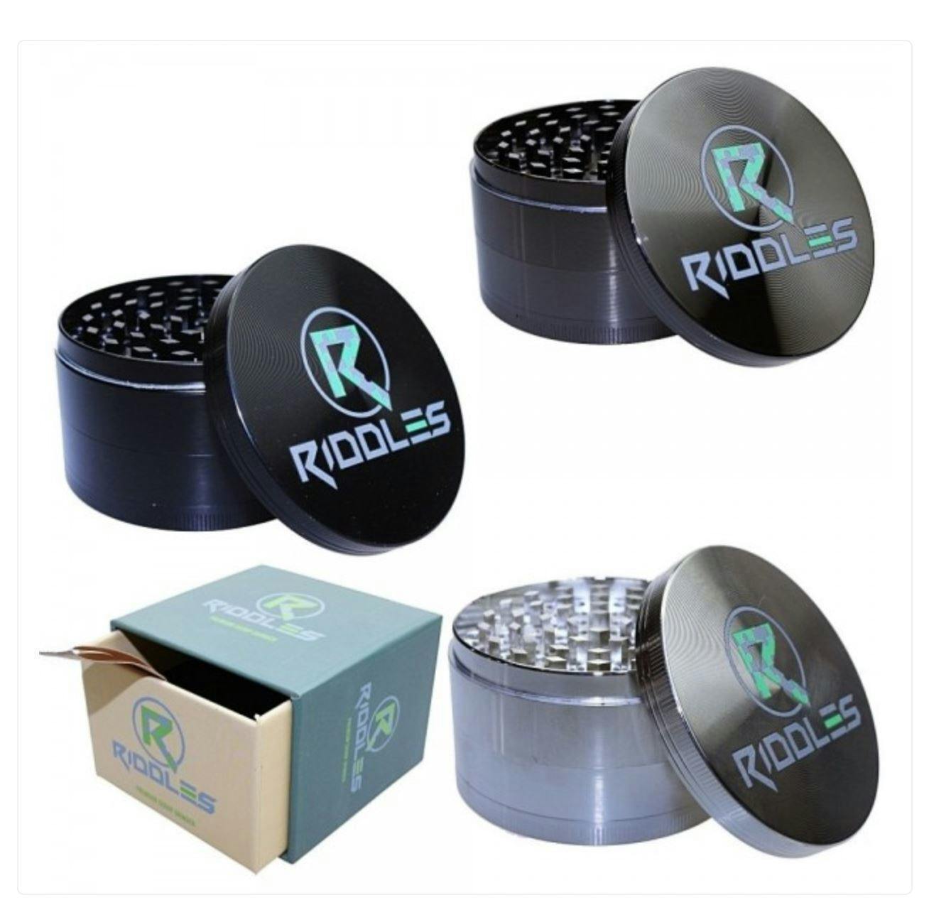 grinder Riddles 75mm $29, black or silver
