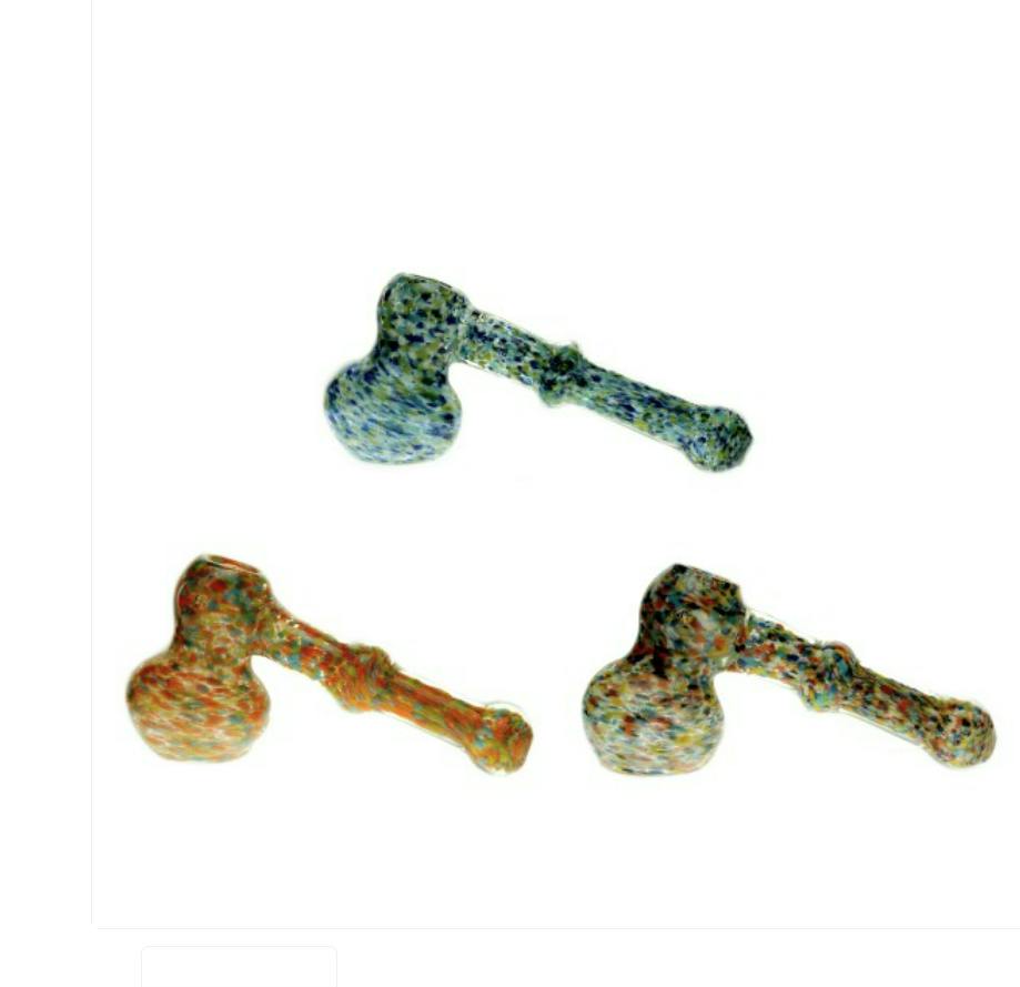 pipe Hand Bubbler 6" Hammer Passion Frit Work
