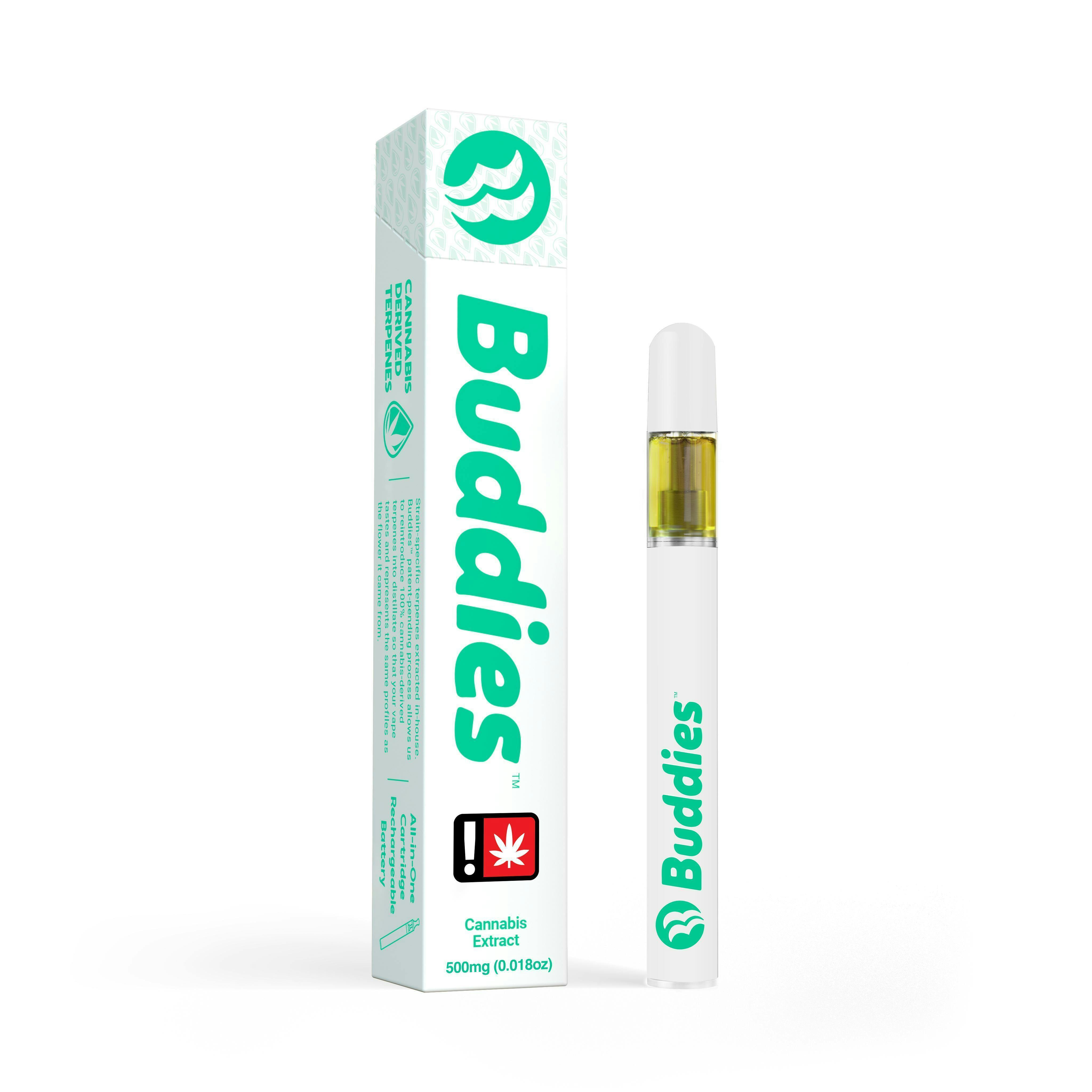 Buddies | D AiO | Vape | 0.5g | Ghost Vapor | Indica