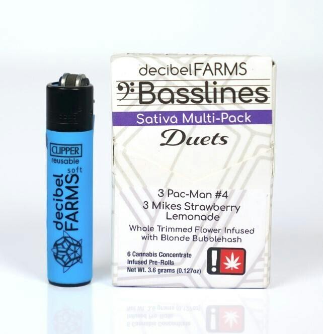 ipr 6pk DB Duets Sativa Basslines *EB* .5G Infused Pre-roll Multi-Pack
