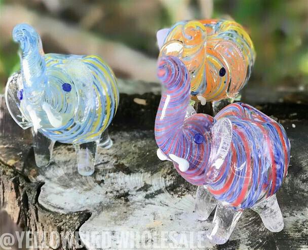 pipe Elephant LG, assorted glass
