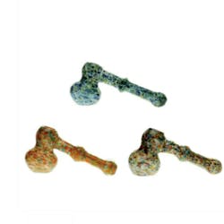 pipe Hand Bubbler 6" Hammer Passion Frit Work