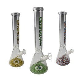 bong 16" Beaker Colors by Crystal Glass