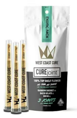 WEST COAST CURE - MIXED LIGHT PREROLL MULTIPACK - THE EXOTIC PACK - 3G