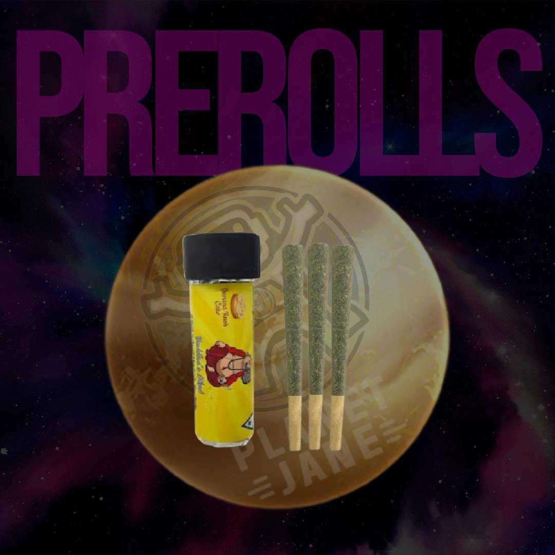 Cali Blaze Buddha's Mind Live Resin - .6g Pre Roll 3pk - Banana Kush Cake Indica