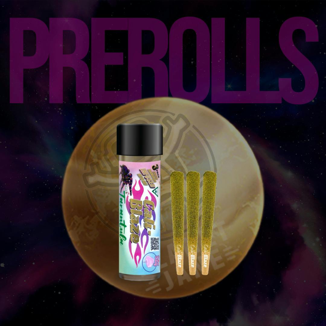 Cali Blaze - .6g Tarantula Preroll 3pk - Cotton Candy Sativa