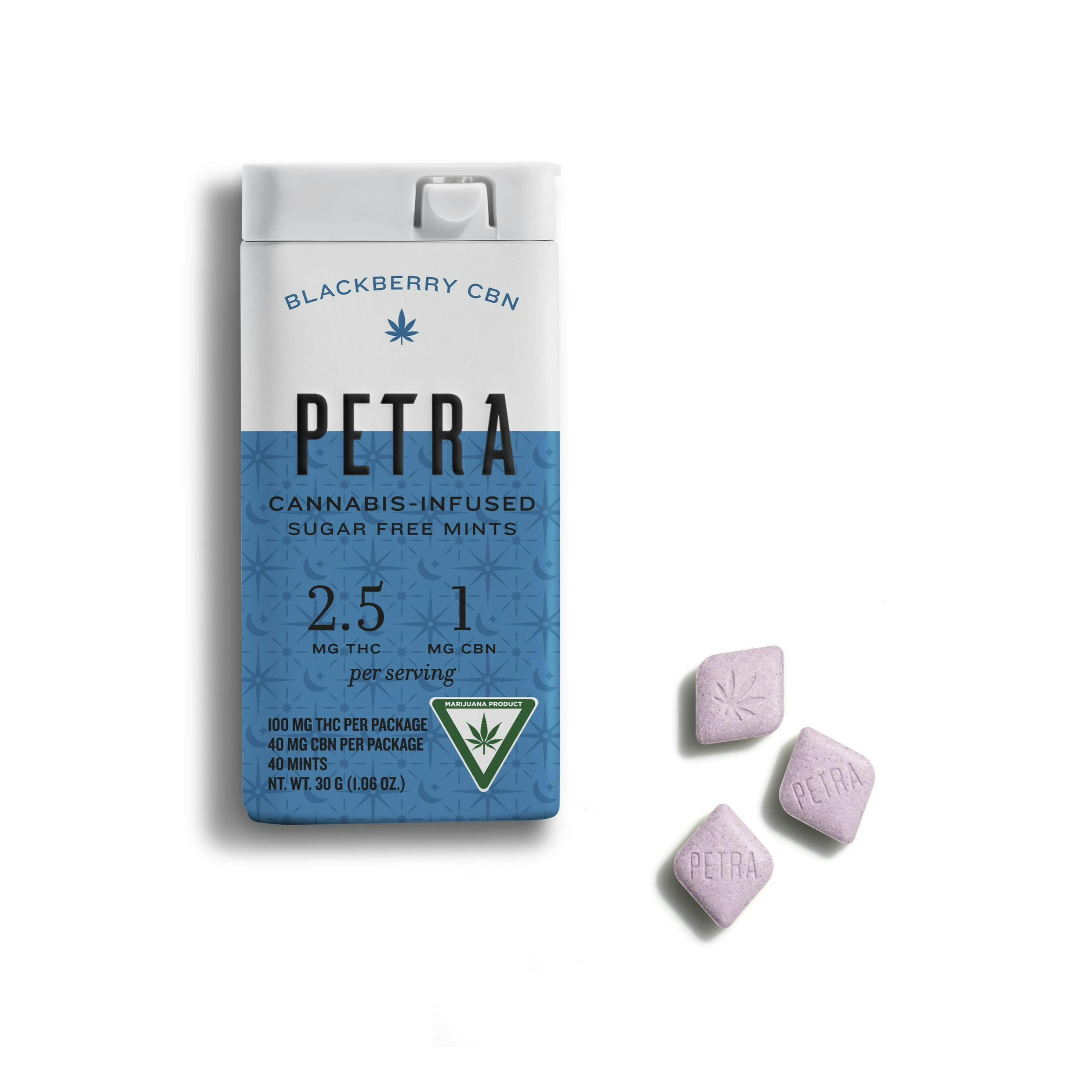 Kiva Confections - 100mg Petra Mints - Blackberry 2:1 CBN