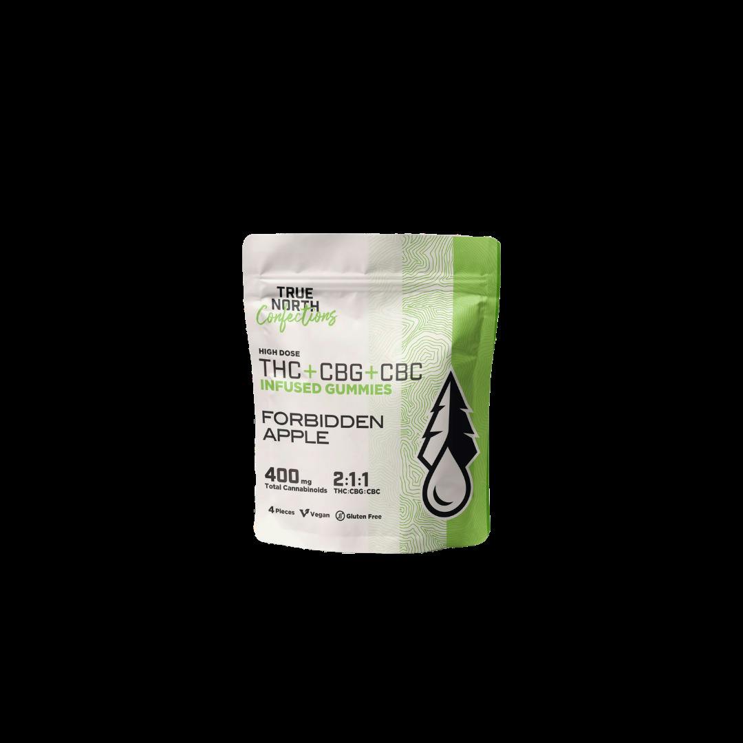 True North Confections - 200mg 2:1:1 THC/CBG/CBC Gummies - Forbidden Apple