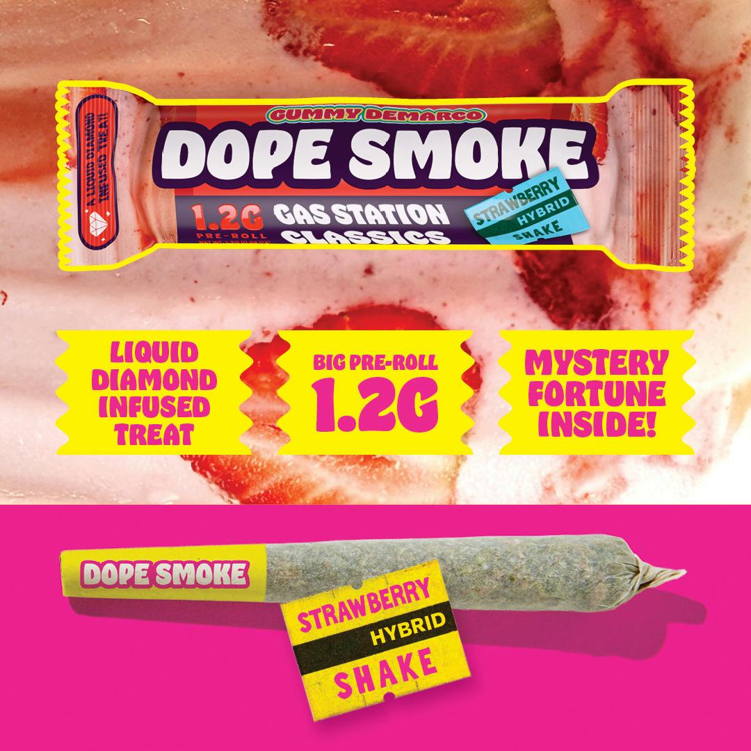 Dope Smokes - 1.2g Infused Pre-Roll - Strawberry Shake