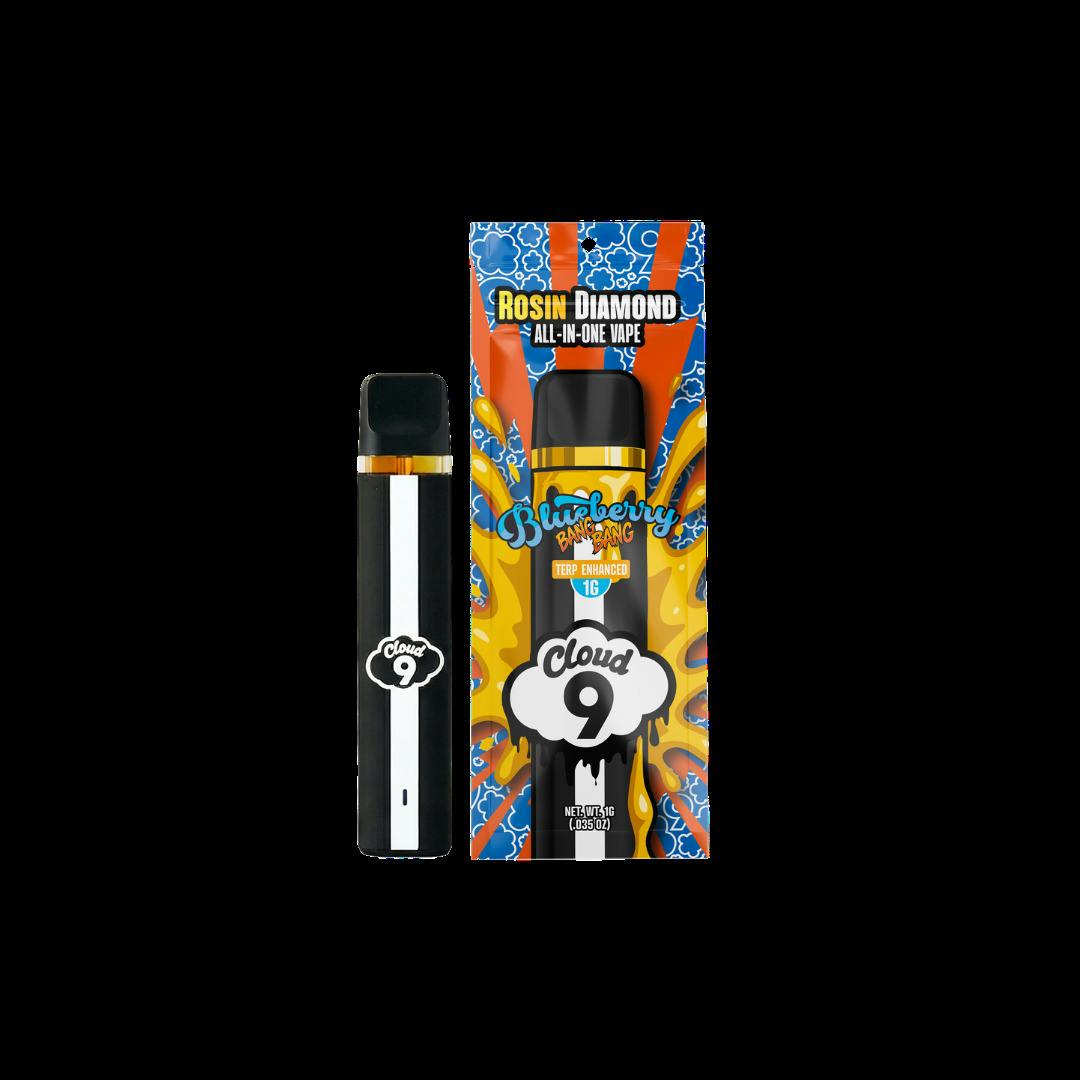 Cloud 9 - 1g Live Rosin Disposable Vape - Blueberry Bang Bang