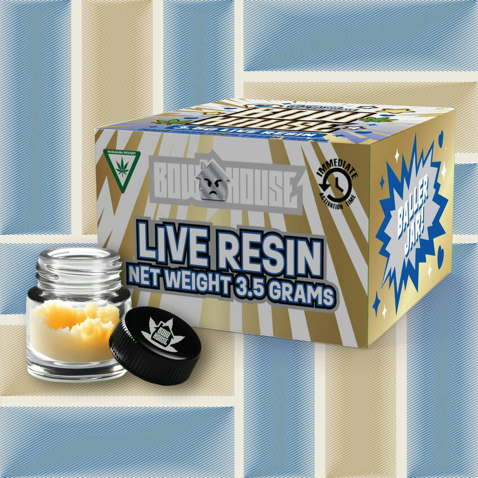 Bow House - 3.5g Live Resin Badder - Animal Face