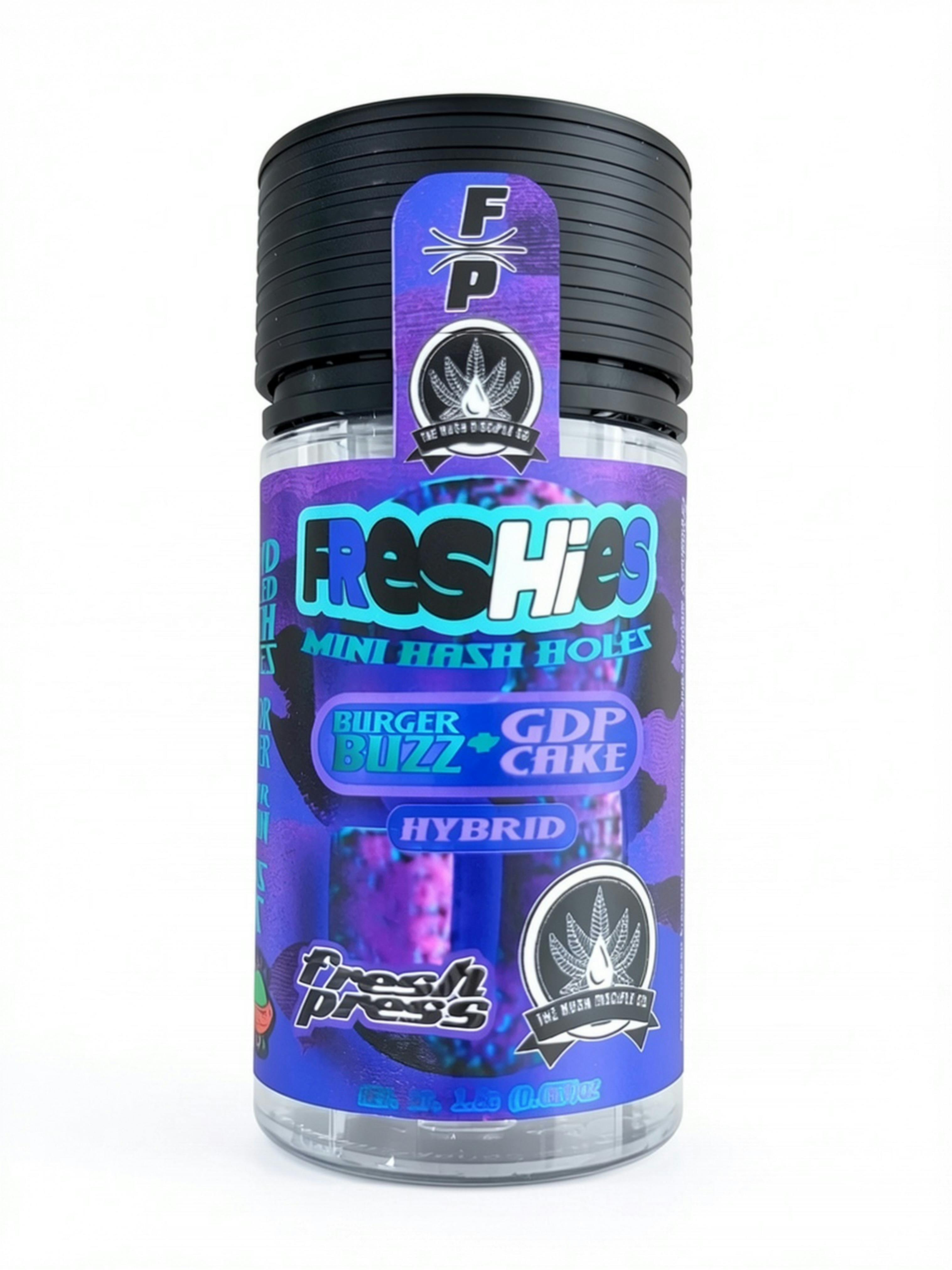 ROSIN HASH HOLES - Grape Cake x Burger Buzz - 1.8 g - 3 Pack