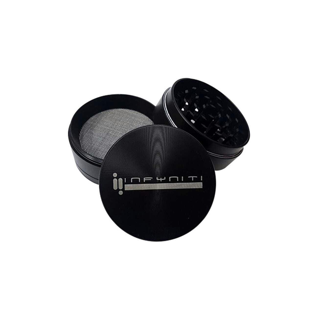 Infynity 2.5" 4-Piece Aluminum Pollinator Grinder - Black