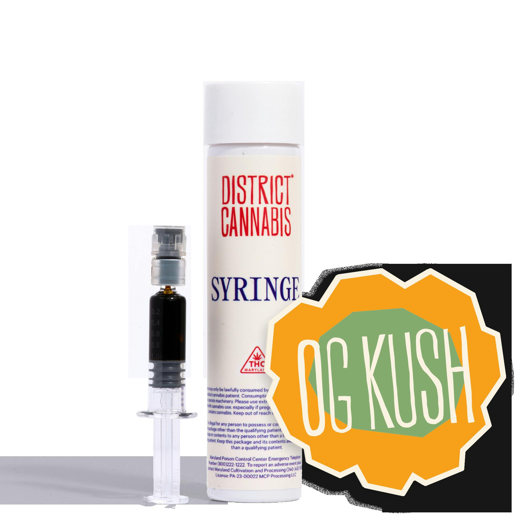 OG Kush RSO Syringe 1g - District Cannabis