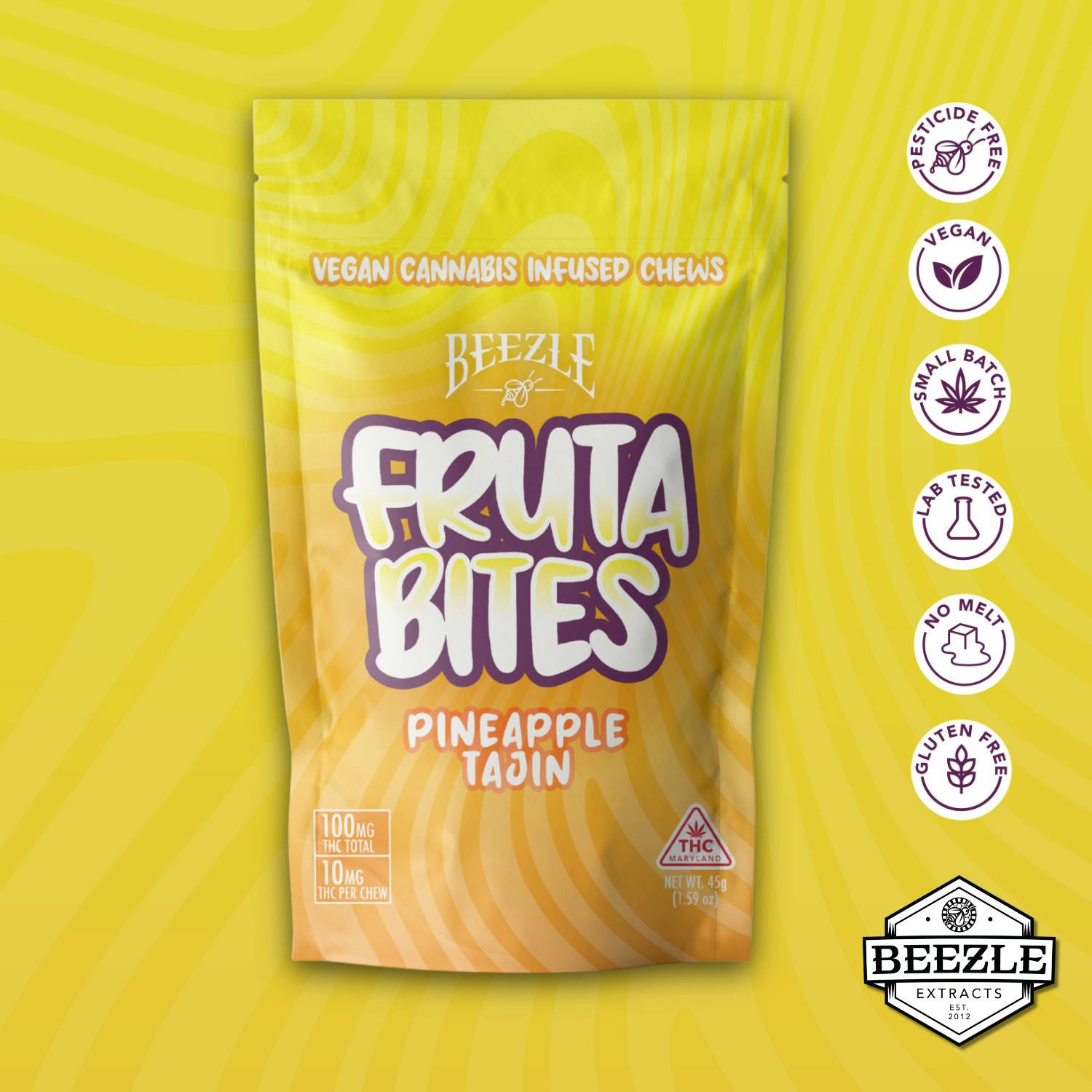 Pineapple Tajin Bites 100mg - Beezle