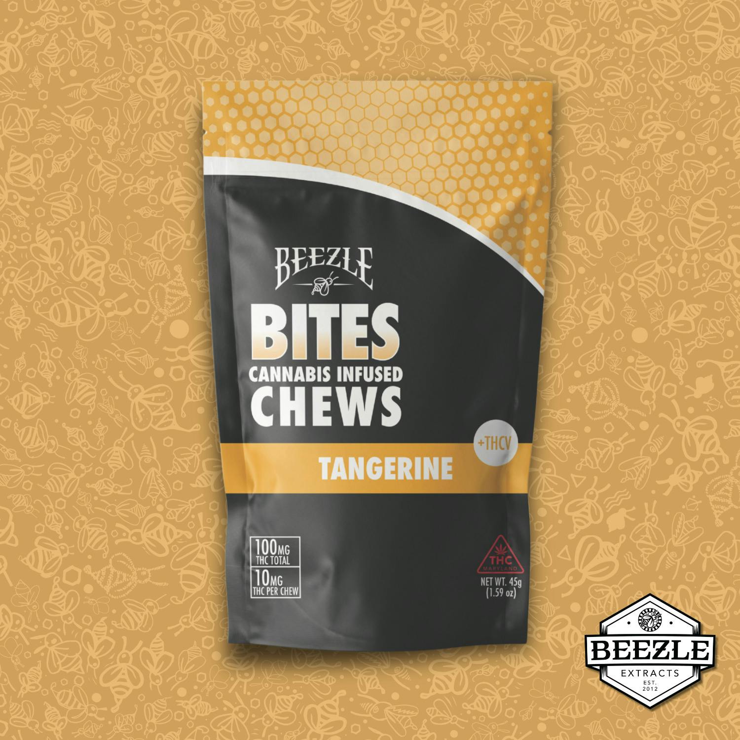 Tangerine + THCv Bites 100mg - Beezle