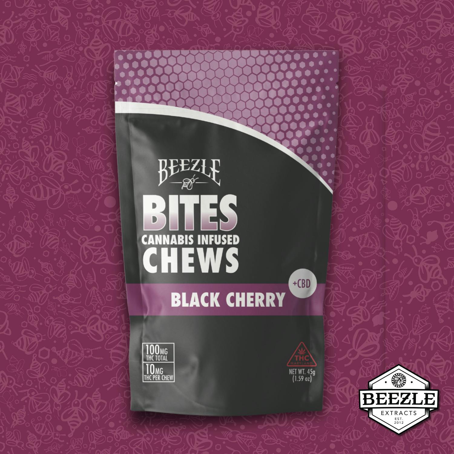 Black Cherry + CBD Bites 100mg - Beezle