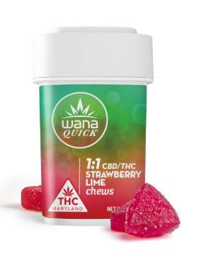Strawberry Lime (Quick Release) Soft Lozenges 1:1 100mg - Wana