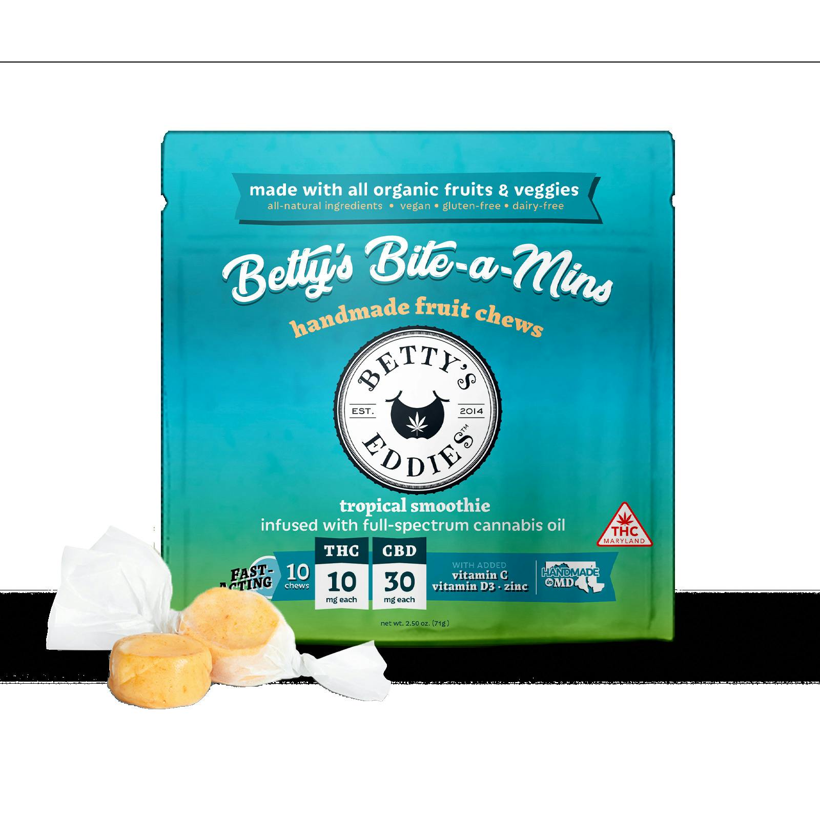Tropical Smoothie Chews 100mg - Betty's Eddies