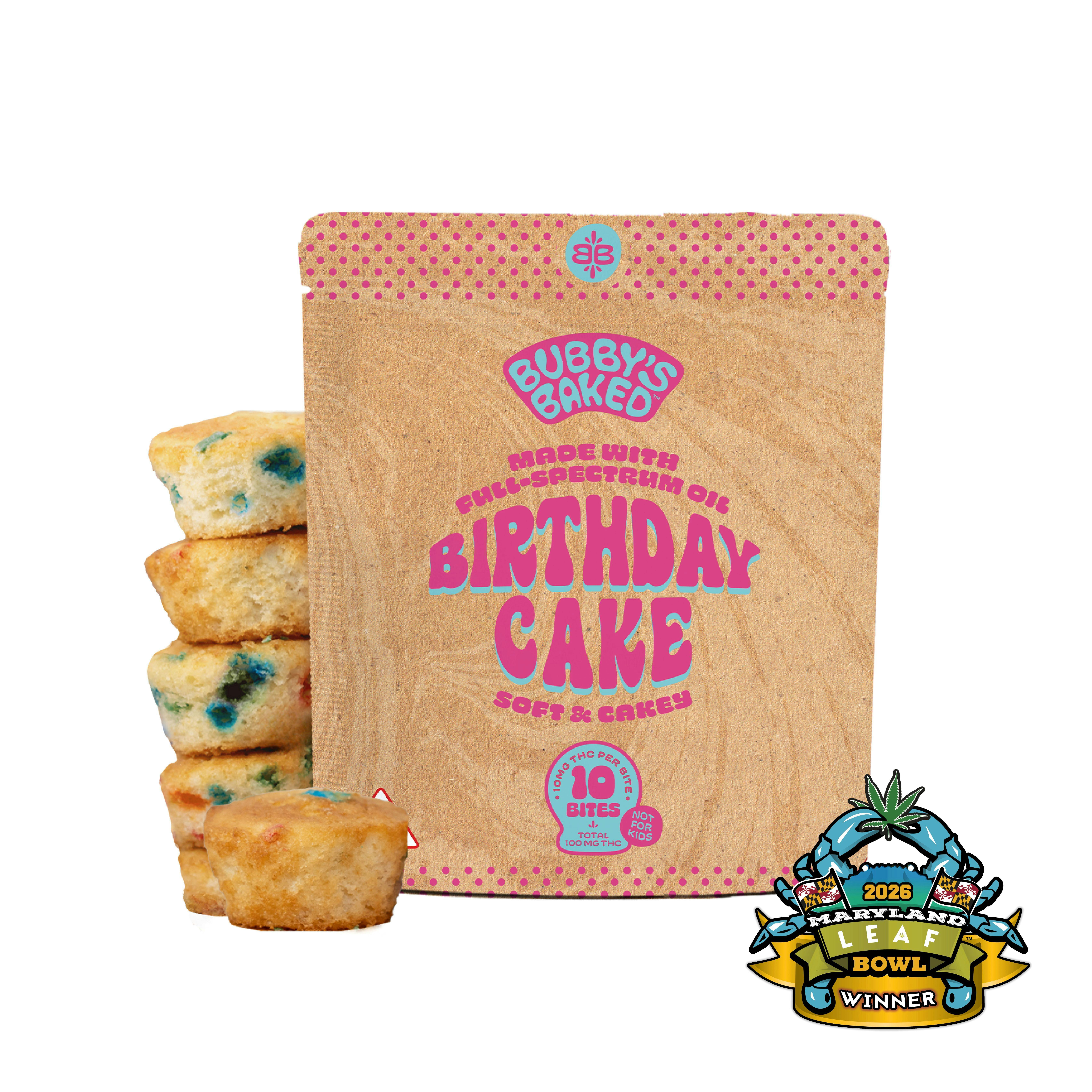 Birthday Cake Bites 100mg - Bubby's Baked