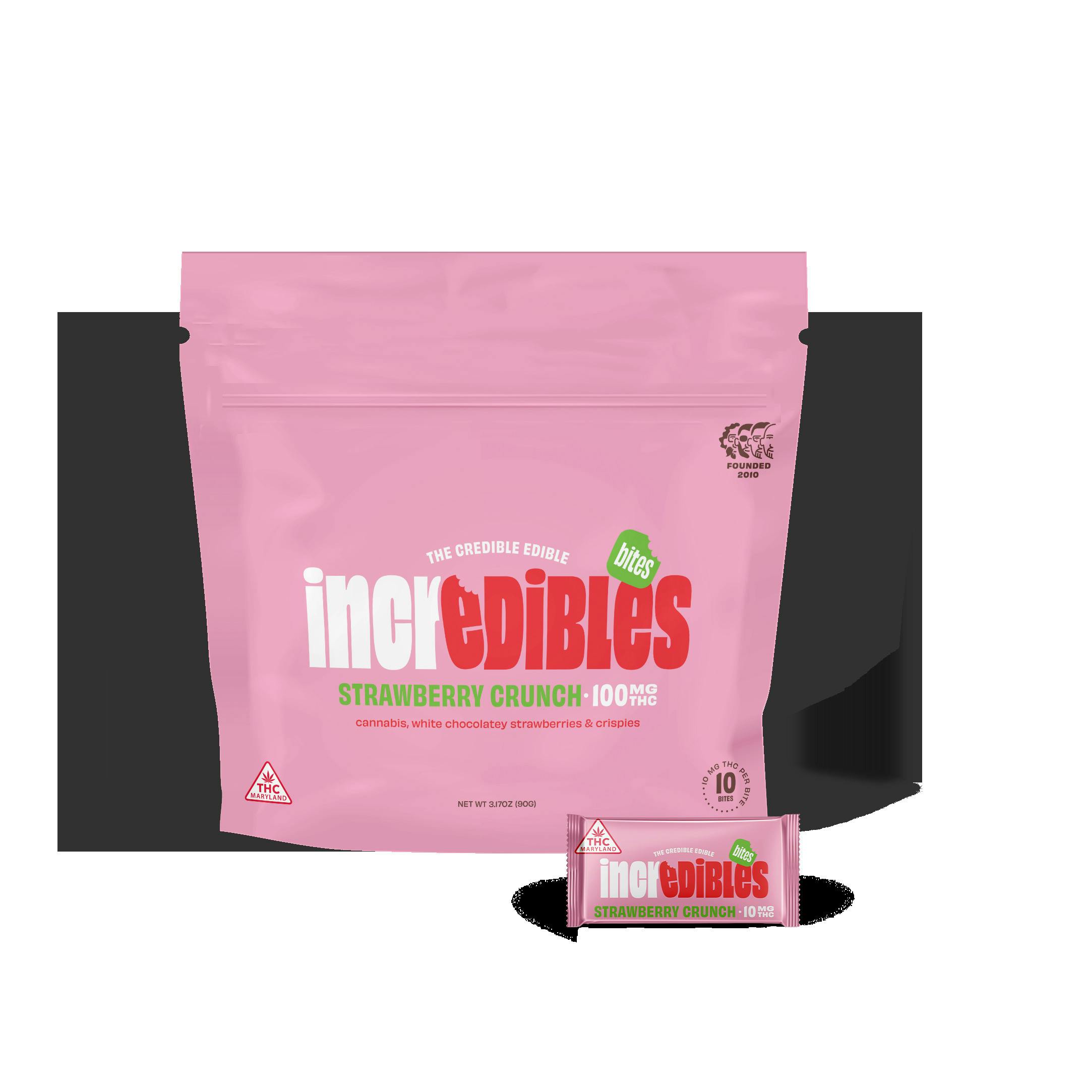 Strawberry Crunch Chocolate Bites 100mg - Incredibles
