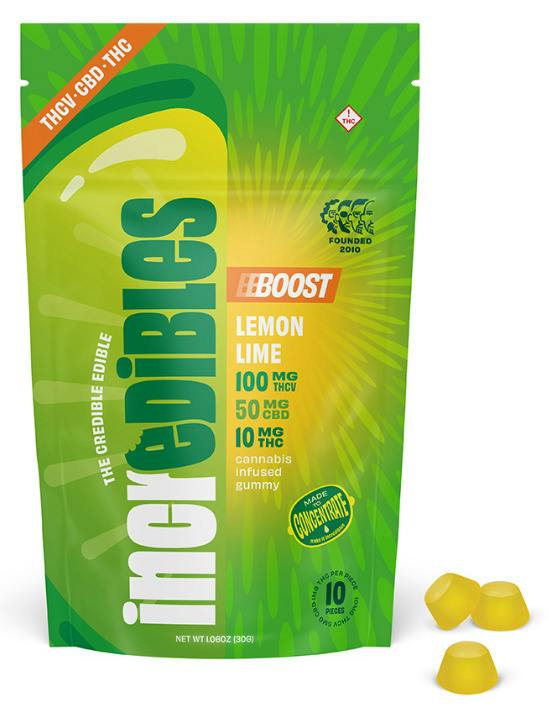 Lemon Lime Boost Gummies 2:1 (THC:THCV) 100mg - Incredibles
