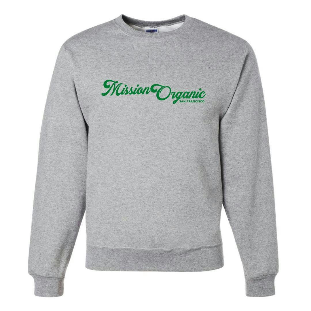 Mission Organic Inc. - Grey Mission Organic Logo Pullover Hoodie - Large