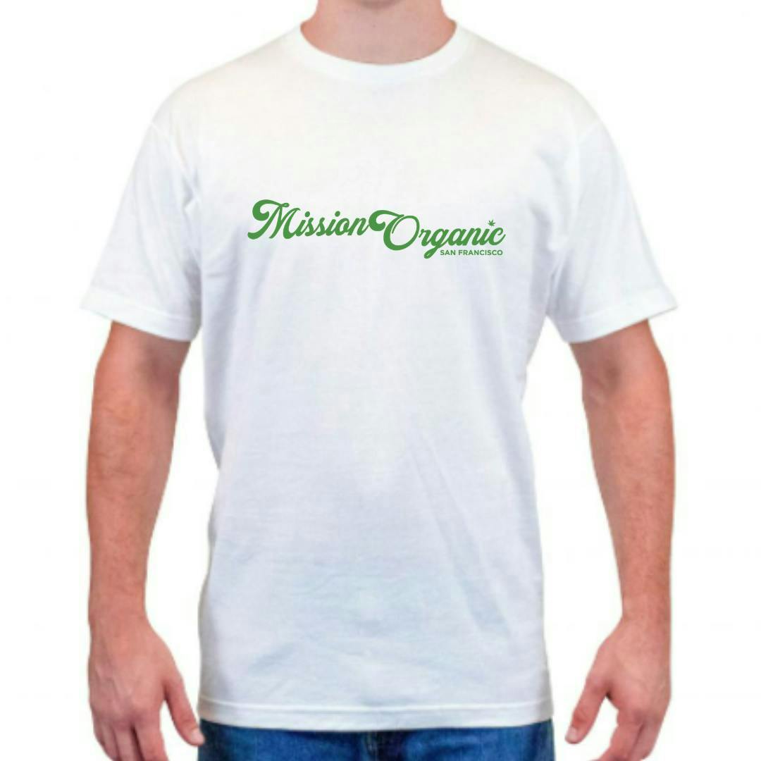 Mission Organic Inc. - Men's White Logo T-Shirt - 3X-Large