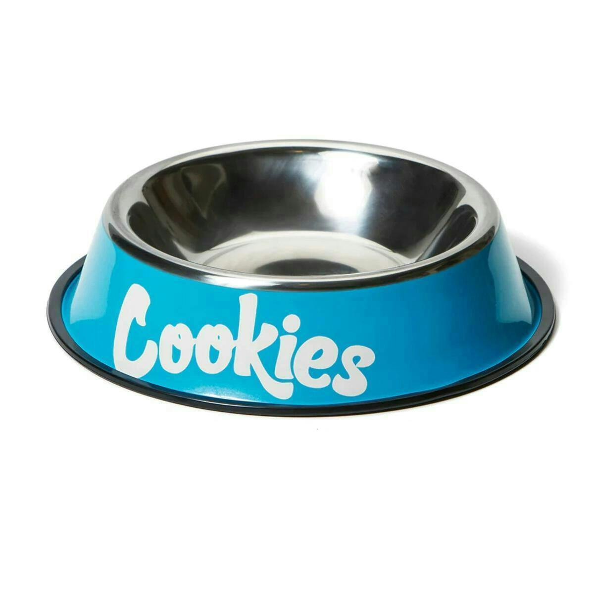 Cookies Co. - (Cookies Blue) Original Mint Powder Coated Stainless Steel Dog Bowl - Cookies Blue ...