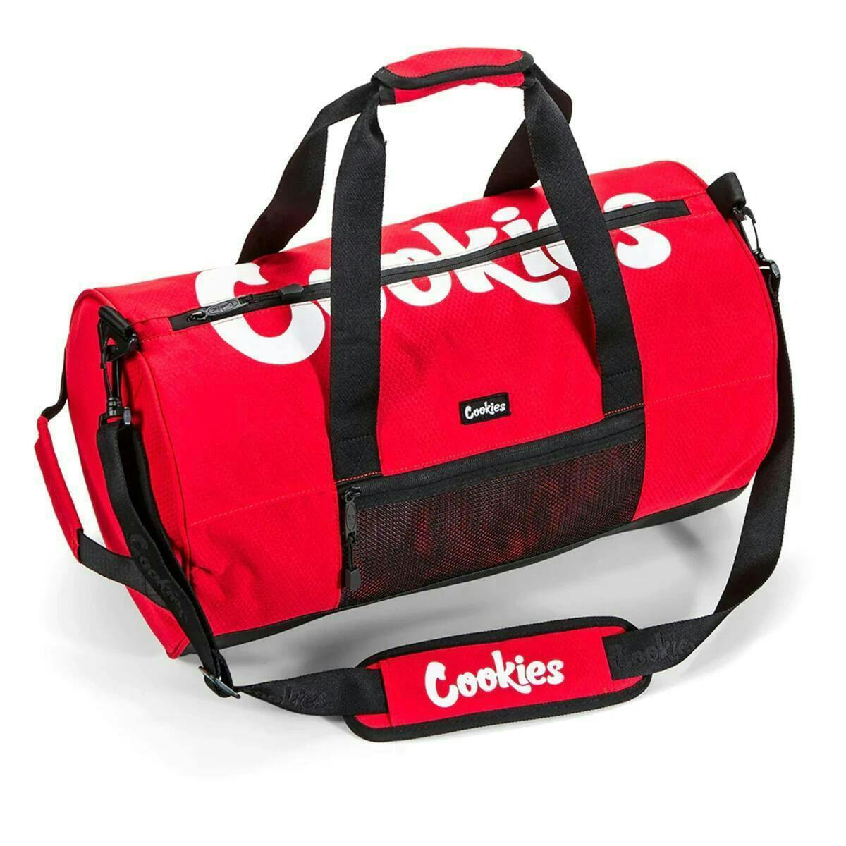 Cookies Co. - Red "Smell Proof" Duffel Bag w/ Oversize Logo Print - Red Duffel Bag