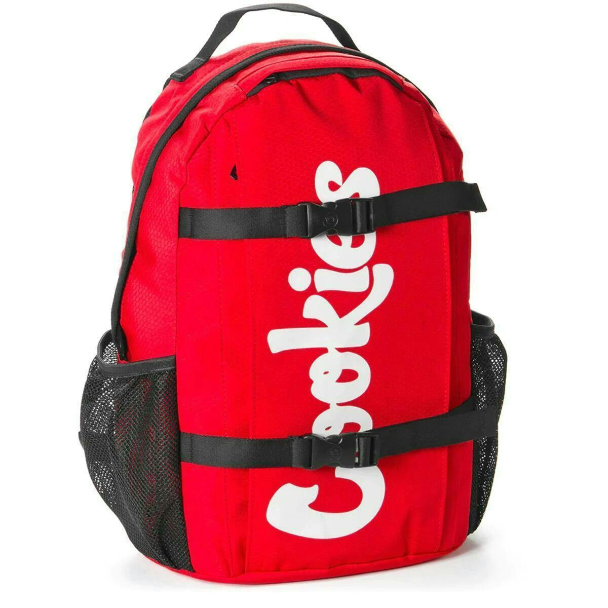 Cookies Co. - Red Ripstop Nylon Backpack w/ Large Vertical Logo - Red Backpack